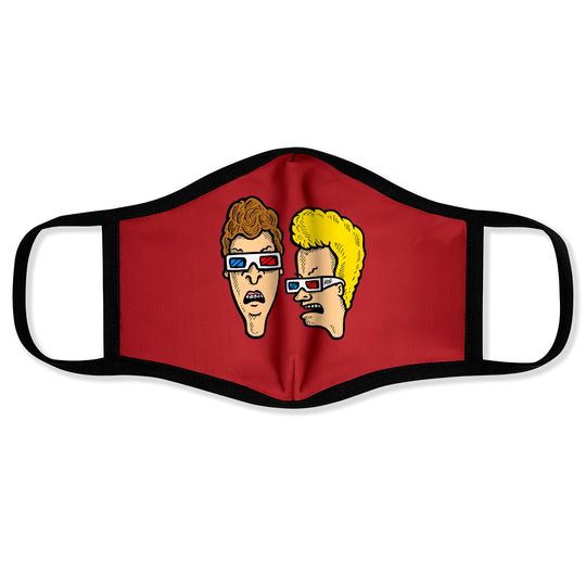 Discover Beavis and Butthead - Dumbasses in 3D - Beavis And Butthead Wearing 3d Glasses - Face Masks
