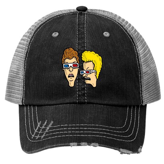 Discover Beavis and Butthead - Dumbasses in 3D - Beavis And Butthead Wearing 3d Glasses - Trucker Hats
