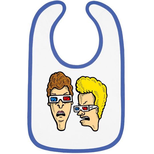 Discover Beavis and Butthead - Dumbasses in 3D - Beavis And Butthead Wearing 3d Glasses - Bibs