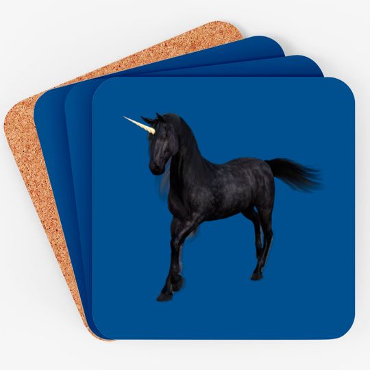 Discover Black Unicorn Coasters