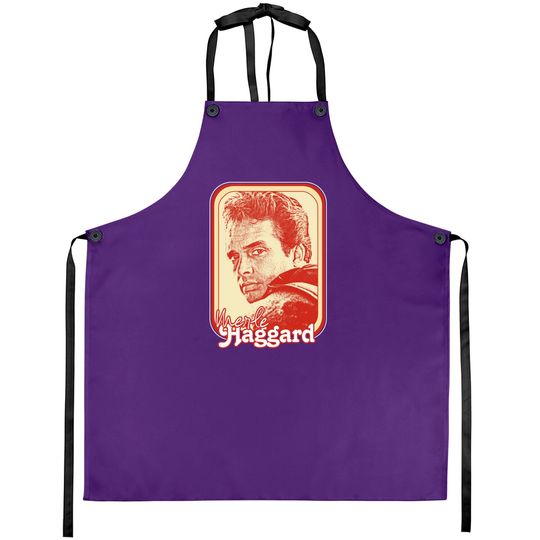 Discover Merle Haggard /// Retro Style Country Music Fan Gift - Merle Haggard - Aprons