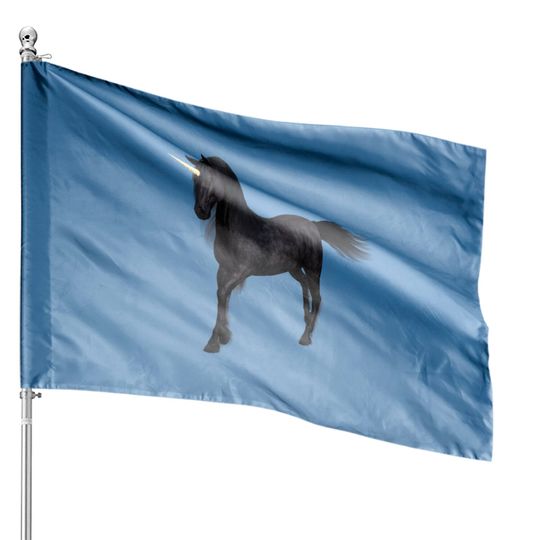 Discover Black Unicorn House Flags