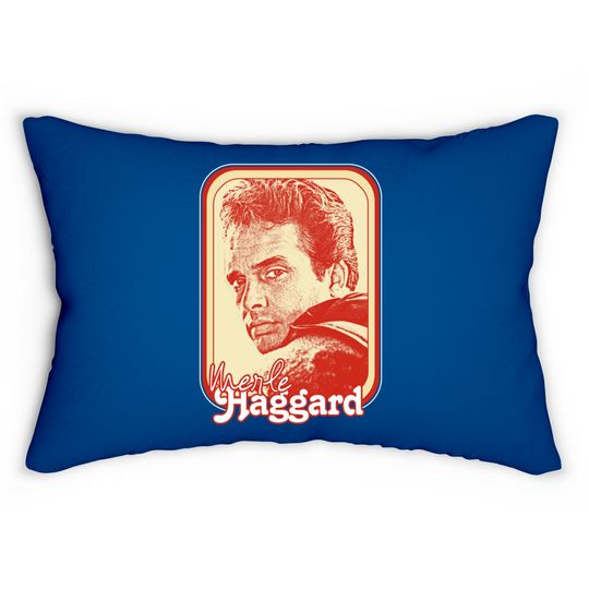Discover Merle Haggard /// Retro Style Country Music Fan Gift - Merle Haggard - Lumbar Pillows