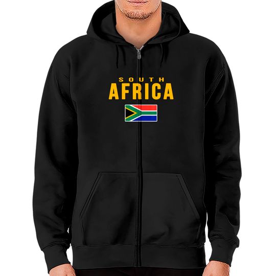 Discover South Africa South African Flag Zip Hoodies