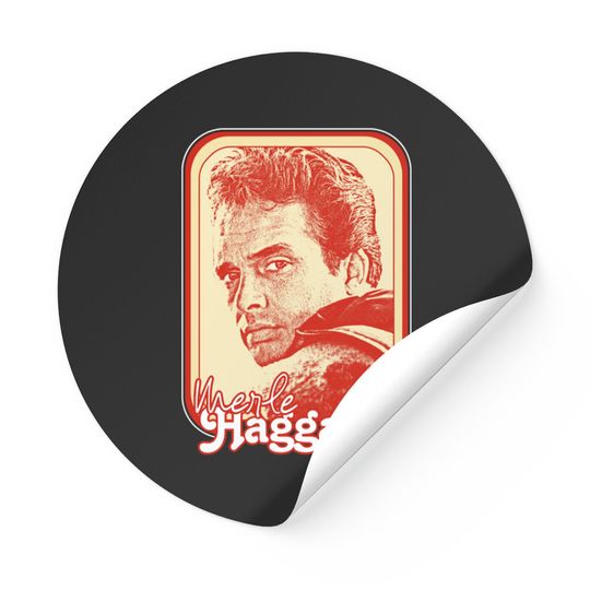 Discover Merle Haggard /// Retro Style Country Music Fan Gift - Merle Haggard - Stickers