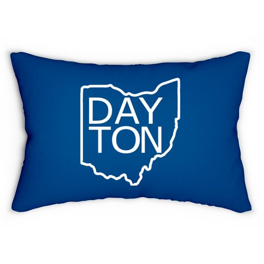 Discover Dayton Ohio Outline Lumbar Pillows