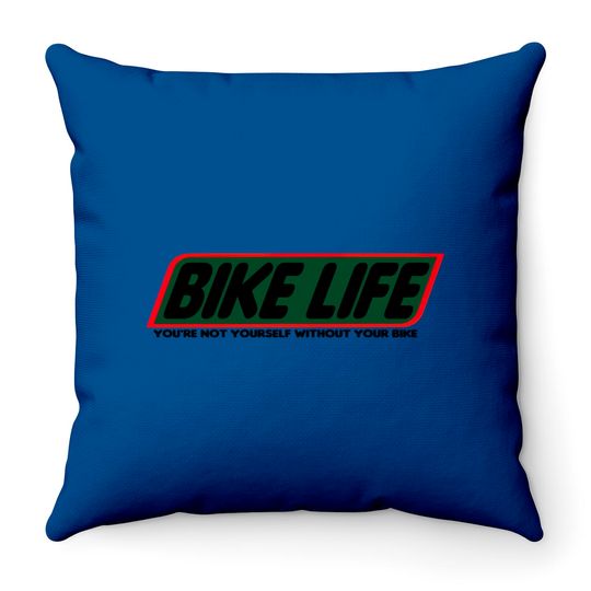 Discover Bike Life Apparel Throw Pillows