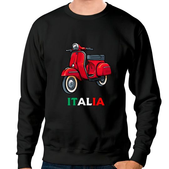 Discover Italian Biker Bike Rider Motorcycle Love Italy Scooter Sweatshirts