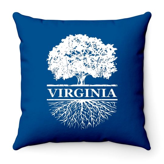Discover Virginia Vintage Roots Outdoors Souvenir Throw Pillows