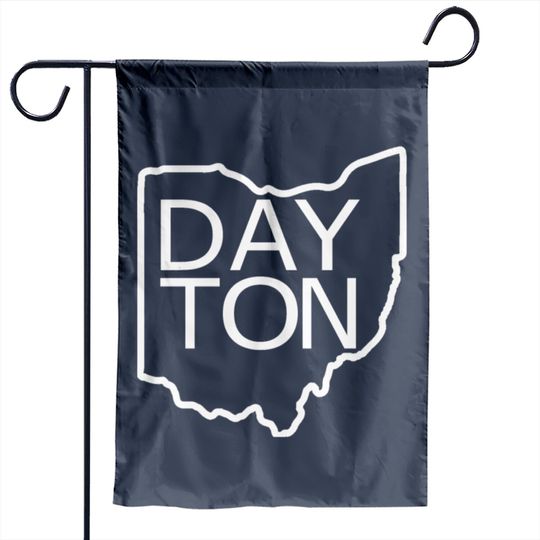 Discover Dayton Ohio Outline Garden Flags