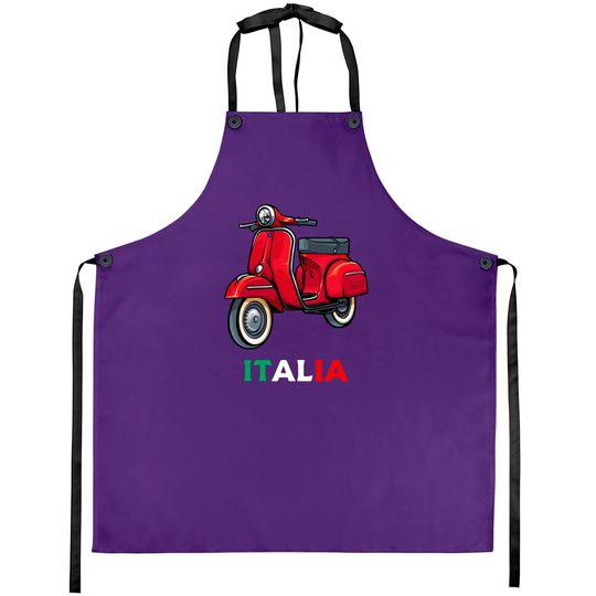 Discover Italian Biker Bike Rider Motorcycle Love Italy Scooter Aprons