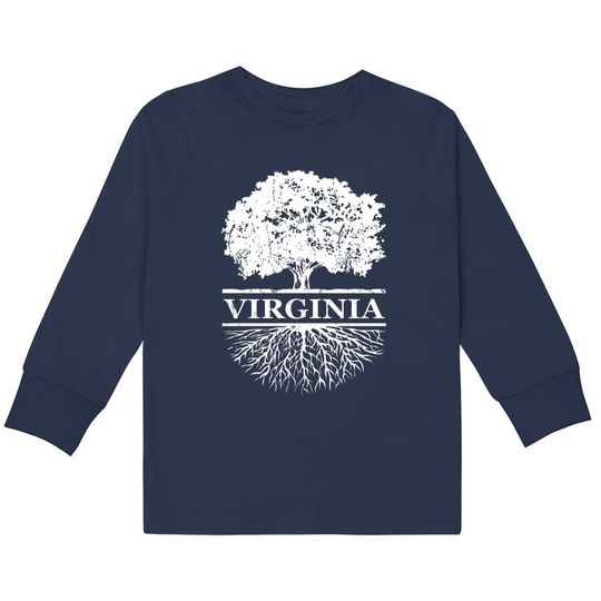 Discover Virginia Vintage Roots Outdoors Souvenir  Kids Long Sleeve T-Shirts