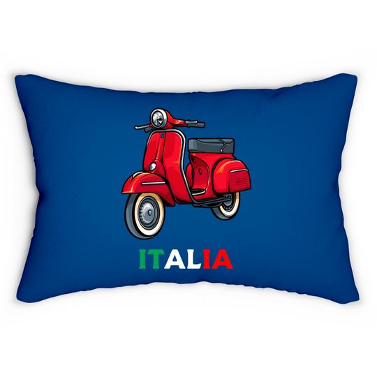 Discover Italian Biker Bike Rider Motorcycle Love Italy Scooter Lumbar Pillows