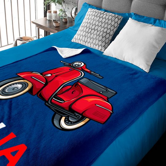 Discover Italian Biker Bike Rider Motorcycle Love Italy Scooter Baby Blankets