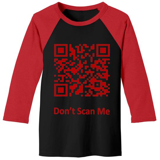 Discover Funny Rick Roll Meme QR Code Scan Shirt for Laughs and Fun Baseball Tees