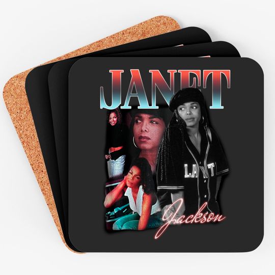 Discover Vintage Style Janet Jackson Graphic Coaster