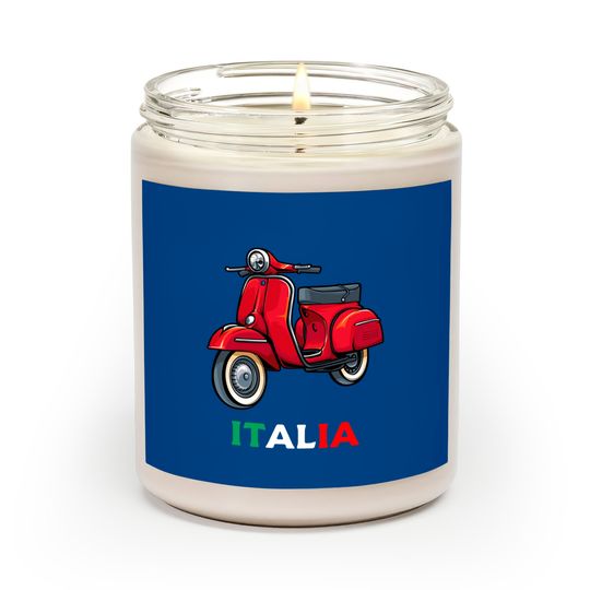 Discover Italian Biker Bike Rider Motorcycle Love Italy Scooter Scented Candles