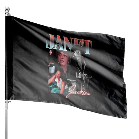 Discover Vintage Style Janet Jackson Graphic House Flag