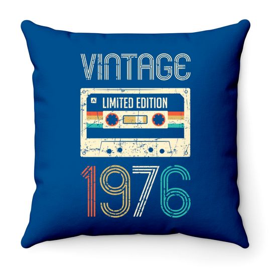 Discover Vintage 1976 Limited Edition 44th Birthday - 44th Birthday Gift - Throw Pillows