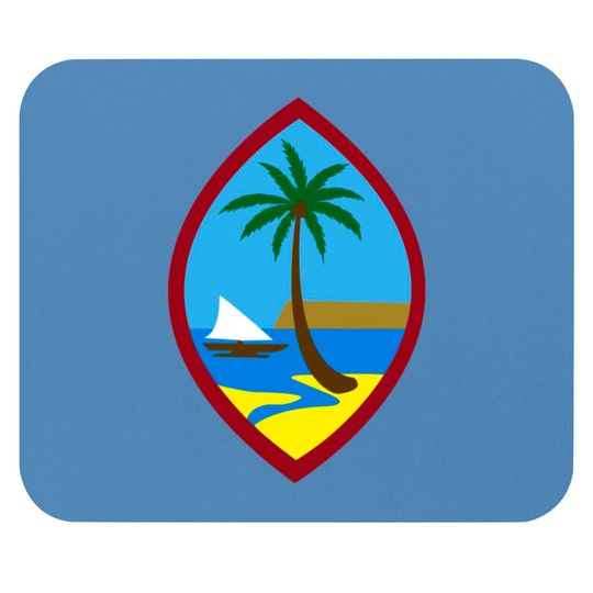 Discover Guam Flag Seal Mouse Pads