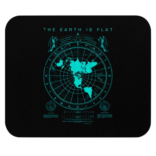 Discover Flat Earth Map Zip Mouse Pads, Earth is Flat, Firmament, NASA Lies