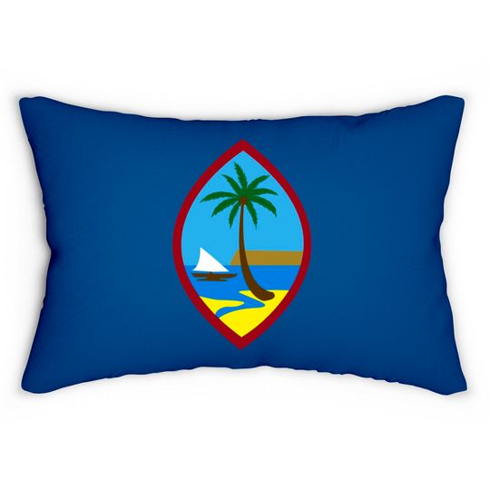 Discover Guam Flag Seal Lumbar Pillows