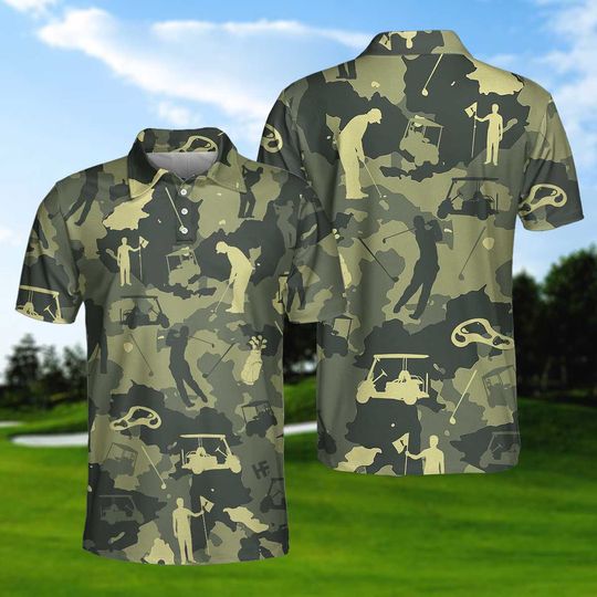 Discover Camouflage Texture Golf Polo Shirt
