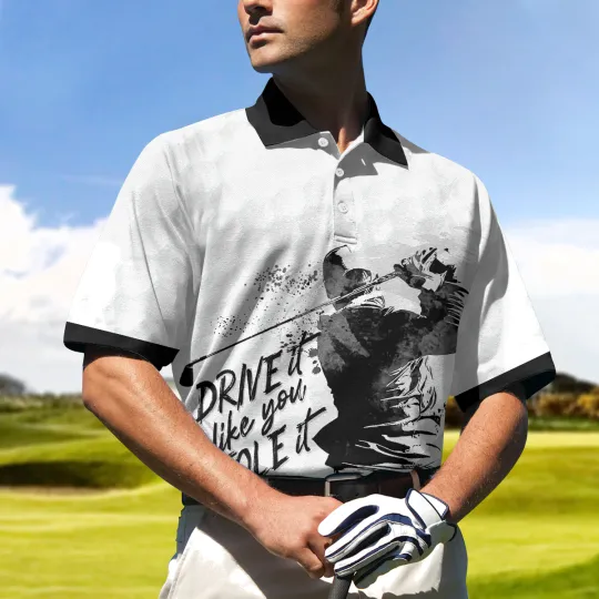 Discover Drive It Like You Stole It Golf Polo Shirt