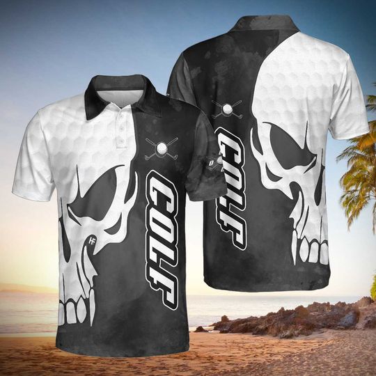Discover Golf And Skull Golf Polo Shirt