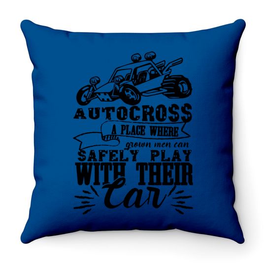 Discover Funny Autocross Throw Pillow Throw Pillows