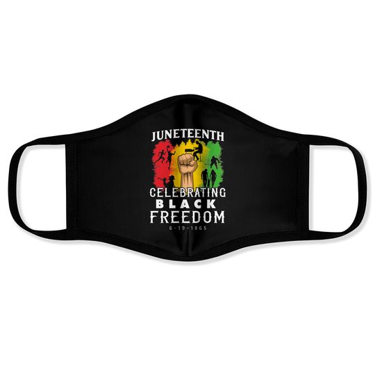 Discover Happy Juneteenth 1865 Black Freedom Face Masks
