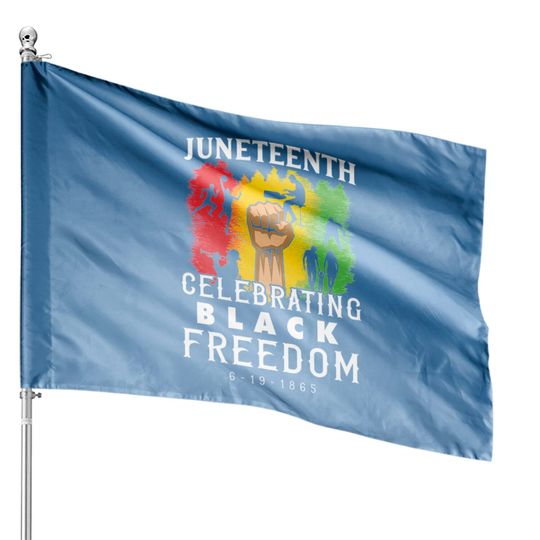 Discover Happy Juneteenth 1865 Black Freedom House Flags