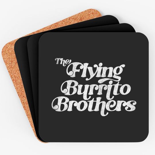 Discover Flying Burrito Brothers // Retro Faded Style Fan Art Design - Gram Parsons - Coasters