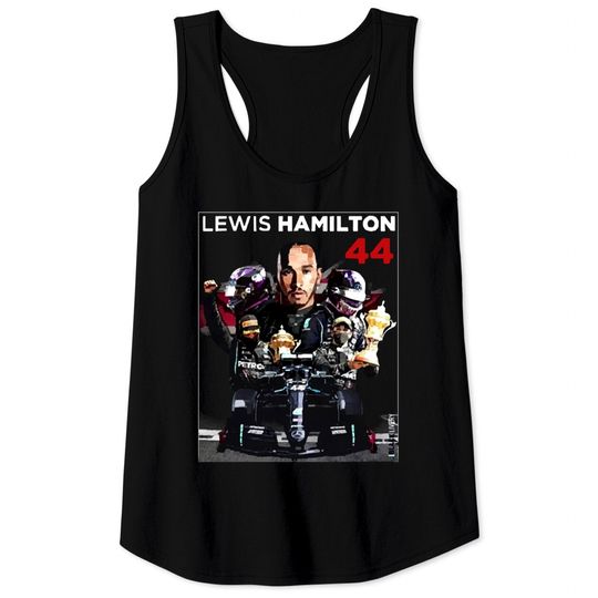 Discover Lewis Hamilton Tank Tops, Lewis Hamilton 44 Car Racing tshirt Miami Grandprix F1 2022 Unisex Tank Tops