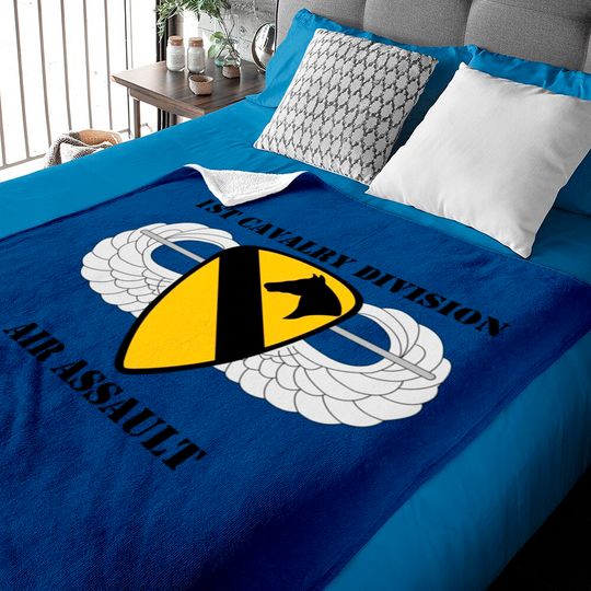 Discover 1st Cavalry Division Air Assault W/Text Baby Blankets