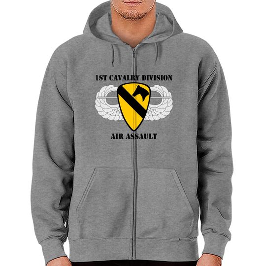 Discover 1st Cavalry Division Air Assault W/Text Zip Hoodies