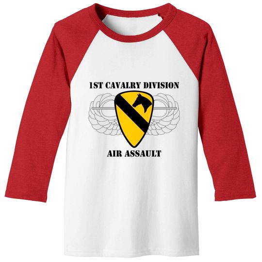 Discover 1st Cavalry Division Air Assault W/Text Baseball Tees