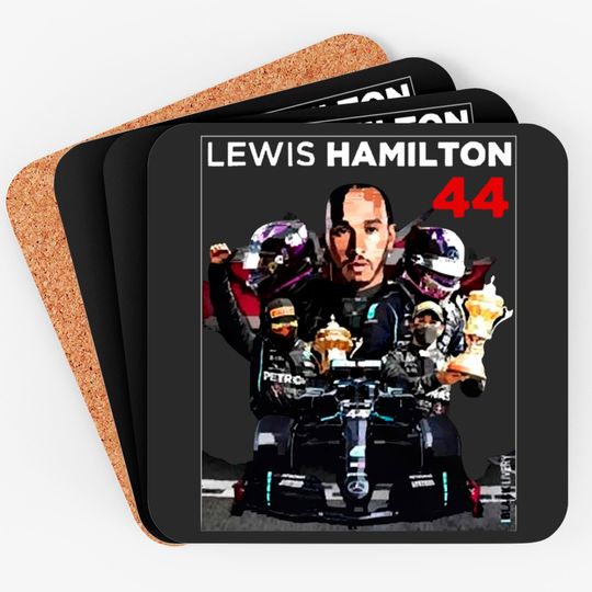 Discover Lewis Hamilton Coasters, Lewis Hamilton 44 Car Racing Coaster Miami Grandprix F1 2022 Unisex Coasters