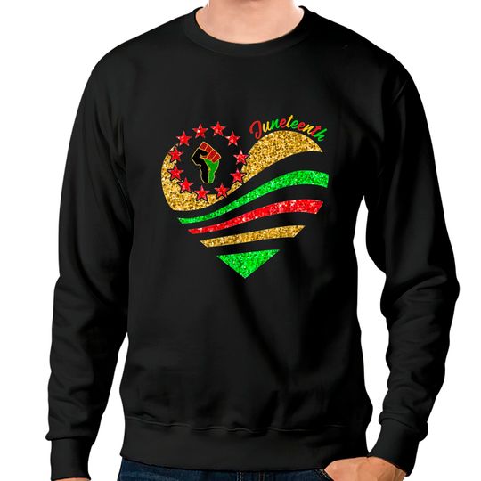 Discover Juneteenth Betsy Ross Flag Heart Sweatshirts