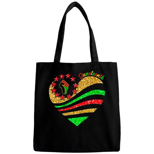 Discover Juneteenth Betsy Ross Flag Heart Bags