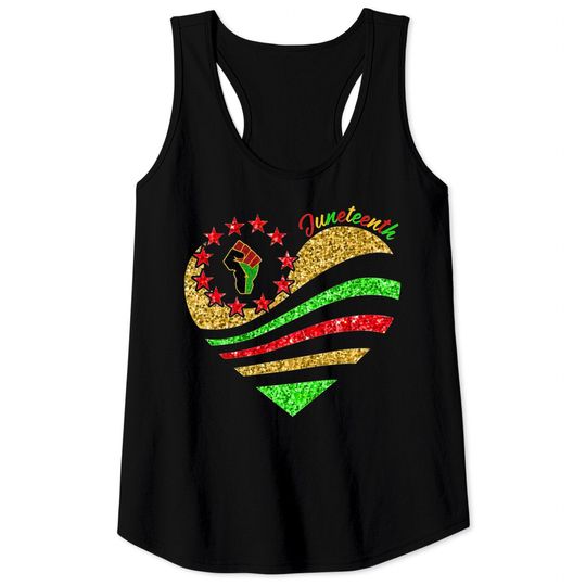 Discover Juneteenth Betsy Ross Flag Heart Tank Tops