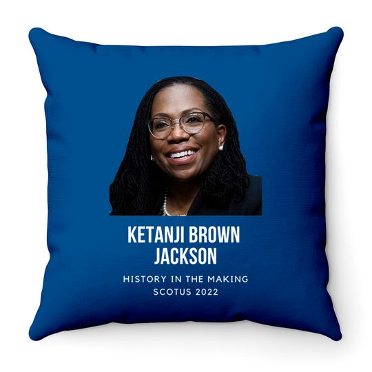 Discover Ketanji Brown Jackson Throw Pillows, Ketanji Face Throw Pillows