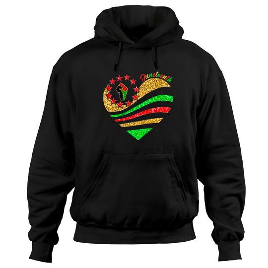 Discover Juneteenth Betsy Ross Flag Heart Hoodies