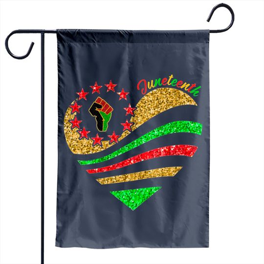 Discover Juneteenth Betsy Ross Flag Heart Garden Flags