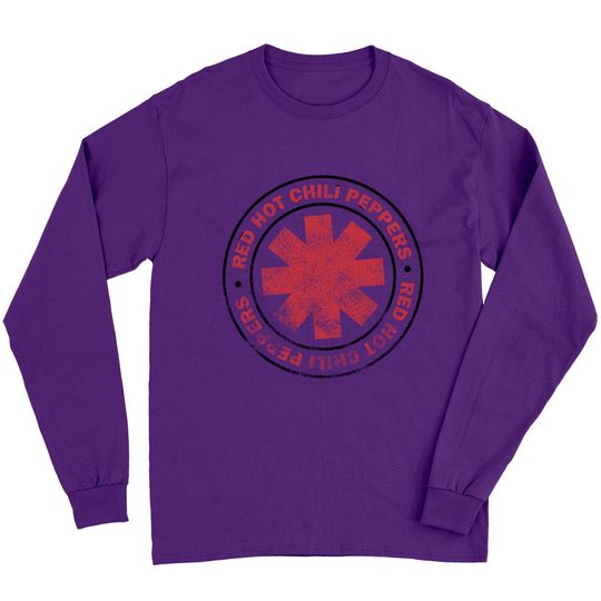 Discover Red Hot Chili Peppers Distressed Outlined Asterisk Logo Long Sleeves