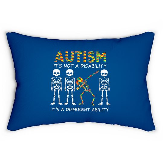 Discover Autism It's Not A Disability Lumbar Pillows