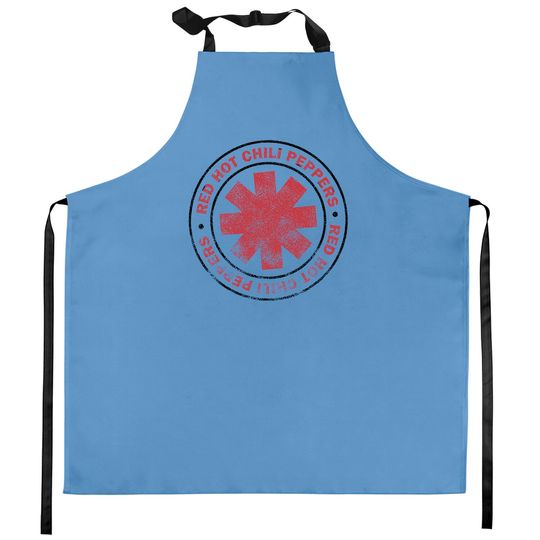 Discover Red Hot Chili Peppers Distressed Outlined Asterisk Logo Kitchen Aprons