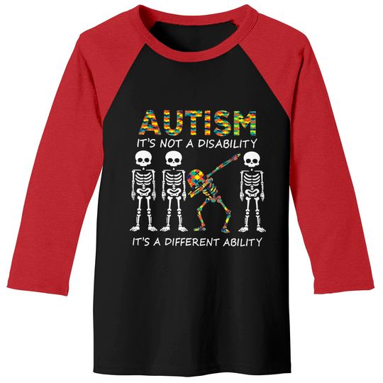 Discover Autism It's Not A Disability Baseball Tees