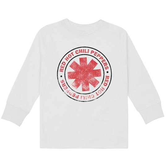 Discover Red Hot Chili Peppers Distressed Outlined Asterisk Logo  Kids Long Sleeve T-Shirts