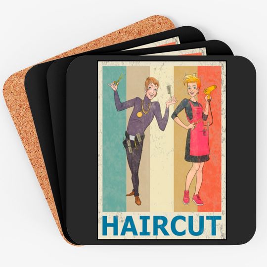 Discover Hairdresser Hair Stylist Vintage Retro Style Coasters